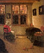 Pieter Janssens Elinga Woman Reading_l Sweden oil painting reproduction